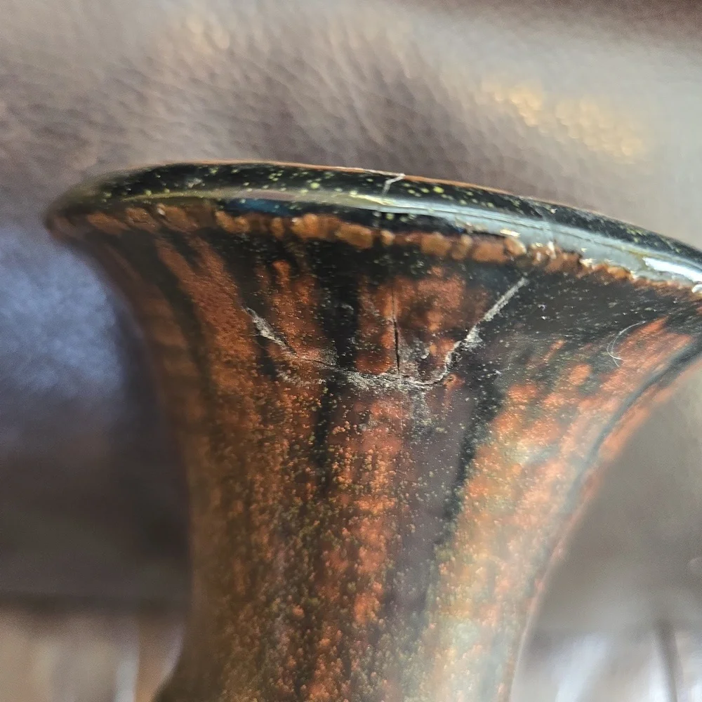 Important Signed Stoneware Ceramic Vase 1972 - Picture 5 of 9